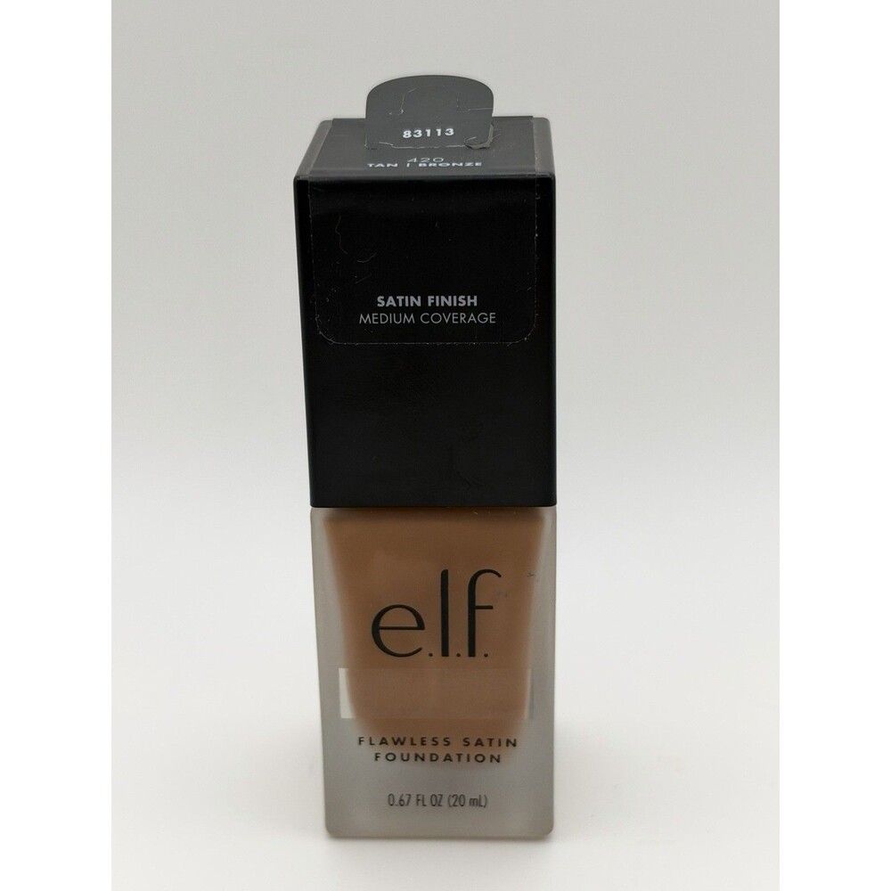 e.l.f. Flawless Satin Foundation 420 Tan Medium Coverage 0.67 oz NEW Sealed